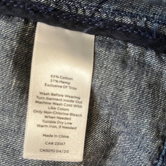 Talbots Denim Field Jacket w Zip and Snap Front Closure Size Petite P EUC - Picture 6 of 6